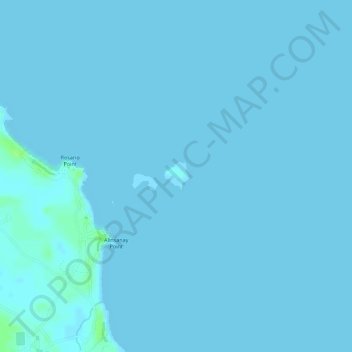 Mapa topográfico Dalawang Islands, altitude, relevo