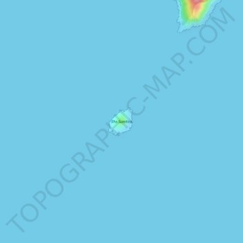 Mapa topográfico Ilha Sumítica, altitude, relevo