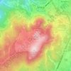 Mapa topográfico Palácio Nacional da Pena, altitude, relevo
