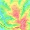 Mapa topográfico Jardim das Tulipas, altitude, relevo