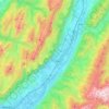 Mapa topográfico Vallée du Grésivaudan, altitude, relevo
