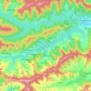 Mapa topográfico Panshet, altitude, relevo