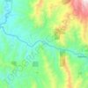 Mapa topográfico Río Sucio, altitude, relevo