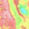 Mapa topográfico Owens Valley, altitude, relevo