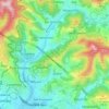 Mapa topográfico Val Bisagno, altitude, relevo