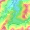 Mapa topográfico Lago da represa Rede Elétrica Piquete-Itajuba, altitude, relevo