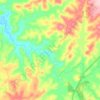 Mapa topográfico Rio Vacas Gordas, altitude, relevo