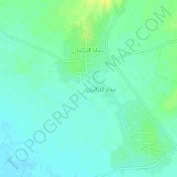 Mapa topográfico Hammam at Turkuman, altitude, relevo