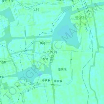 Mapa topográfico 红旗塘, altitude, relevo