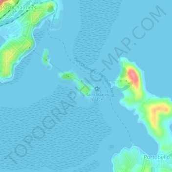 Mapa topográfico Quarantine Island/Kamau Taurua, altitude, relevo