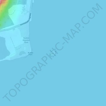 Mapa topográfico Mokoliʻi, altitude, relevo