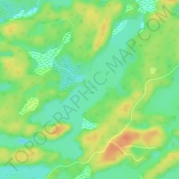 Mapa topográfico Conger Lake, altitude, relevo