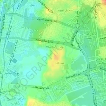 Mapa topográfico Ein El Seirah, altitude, relevo