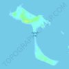 Mapa topográfico Powell Cay, altitude, relevo