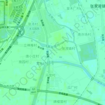 Mapa topográfico 萧太后河, altitude, relevo