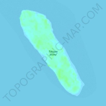 Mapa topográfico Tubigan Island, altitude, relevo