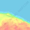 Mapa topográfico Praia da Peroba, altitude, relevo