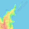 Mapa topográfico Château de Barbe Brûlée, altitude, relevo