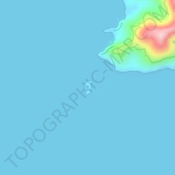 Mapa topográfico Ilha da Sororoca, altitude, relevo