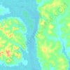 Mapa topográfico Rio Jaguaripe, altitude, relevo