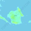 Mapa topográfico Bock Cay, altitude, relevo