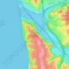 Mapa topográfico Torrey Pines State Natural Reserve, altitude, relevo