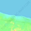 Mapa topográfico Praia da Baleia, altitude, relevo