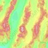 Mapa topográfico Toquima, altitude, relevo