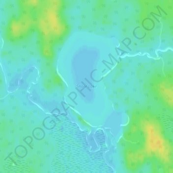 Mapa topográfico Snare Lake, altitude, relevo