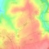 Mapa topográfico Étang des Grellières, altitude, relevo