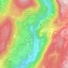 Mapa topográfico Lago Valle, altitude, relevo