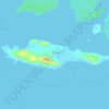 Mapa topográfico Isla de Toas, altitude, relevo