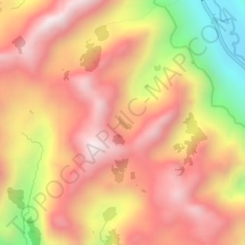 Mapa topográfico Sienaga, altitude, relevo