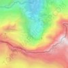 Mapa topográfico Cirque de Gavarnie, altitude, relevo