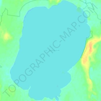 Mapa topográfico Lac Sabourin, altitude, relevo