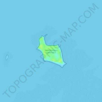 Mapa topográfico Table (Excelsior) Island WLS, altitude, relevo