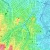 Mapa topográfico Praça da Bandeira, altitude, relevo