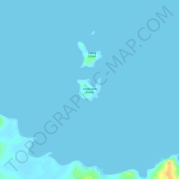 Mapa topográfico Cambugan Island, altitude, relevo