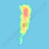 Mapa topográfico Liguanea Island, altitude, relevo