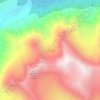Mapa topográfico Map Glacier, altitude, relevo