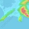 Mapa topográfico Itaqua, altitude, relevo