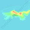 Mapa topográfico Antelope Island (Tsetse), altitude, relevo