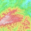 Mapa topográfico Bükk-fennsík, altitude, relevo