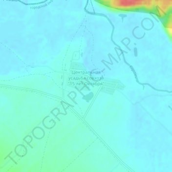 Mapa topográfico Центральная усадьба совхоза "15 лет Октября", altitude, relevo