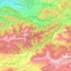 Mapa topográfico ბორჯომ-ხარაგაულის ეროვნული პარკი, altitude, relevo