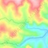 Mapa topográfico Córrego Bonsucesso, altitude, relevo