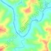 Mapa topográfico Estância da Colina, altitude, relevo