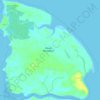 Mapa topográfico Ilha do Algodoal, altitude, relevo