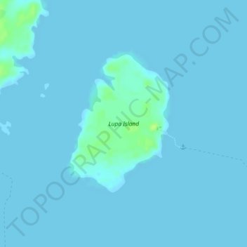 Mapa topográfico Lupa Island, altitude, relevo