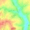 Mapa topográfico Coles Green, altitude, relevo